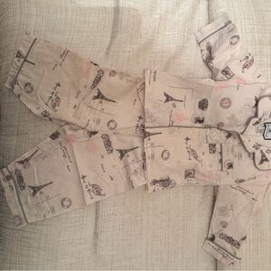 Kids Eiffel Tower Print Pajama Set